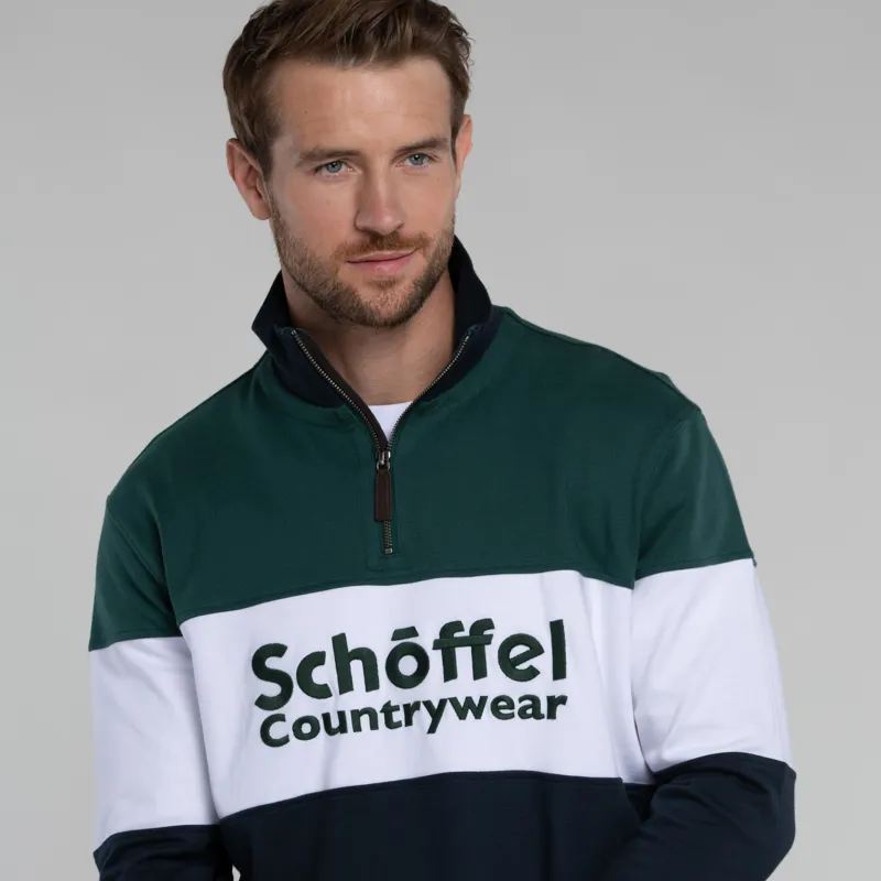 Schoffel Exeter Heritage 1/4 Zip Navy -1